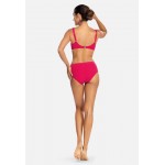 Kobiety BEACH TROUSER | Feba Swimwear Dół od bikini - wysoki stan- malinowy prążek/czerwony - HS22871