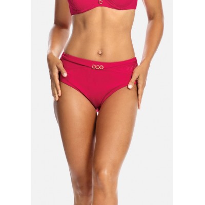 Kobiety BEACH_TROUSER | Feba Swimwear Dół od bikini - wysoki stan- malinowy prążek/czerwony - HS22871