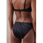 Kobiety BEACH TROUSER | Mint Velvet RUCHED SIDE BIKINI BRIEFS - Dół od bikini - black/czarny - BW31614
