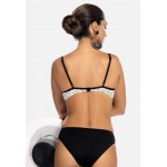 Kobiety BIKINI TOP | Feba Swimwear DOTS - Góra od bikini - push-up w kropki black&white/biały - NW87582