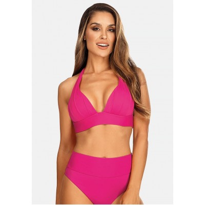 Kobiety BIKINI_TOP | Feba Swimwear Góra od bikini - wyjmowane wkładki push up neonowy różowy/różowy neon - WR44983