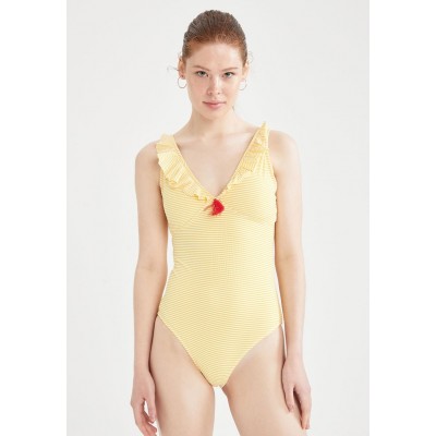 Kobiety ONE_PIECE_BEACHWEAR | DeFacto Fit REGULAR FIT - Kostium kąpielowy - yellow/żółty - LA03471