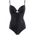 Kobiety ONE PIECE BEACHWEAR | Feba Swimwear Kostium kąpielowy - czarny w prążek/czarny - CY92817