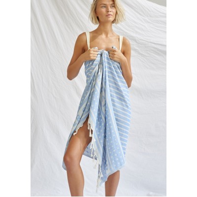 Kobiety BEACH_ACCESSORIES | watercult Ręcznik plażowy - cream blue/jasnoniebieski - UA44757
