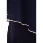Kobiety DRESS | KMX Fashion DŁUGA Z SZYFONOWĄ PELERYNĄ - Suknia balowa - granatowy - HG43353