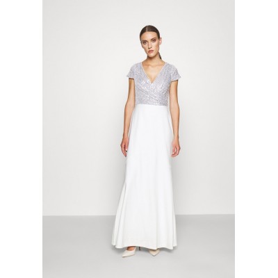Kobiety DRESS | Lauren Ralph Lauren KRYSTAL CAP SLEEVE EVENING DRESS - Suknia balowa - white/silver/biały - KR96773