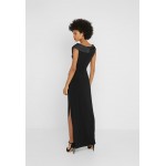 Kobiety DRESS | Lauren Ralph Lauren MID WEIGHT LONG GOWN COMBO - Suknia balowa - black/czarny - HT56163
