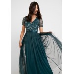 Kobiety DRESS | Maya Deluxe STRIPE BODICE V NECK MAXI WITH TIE BELT - Suknia balowa - emerald/ciemnozielony - JZ60940