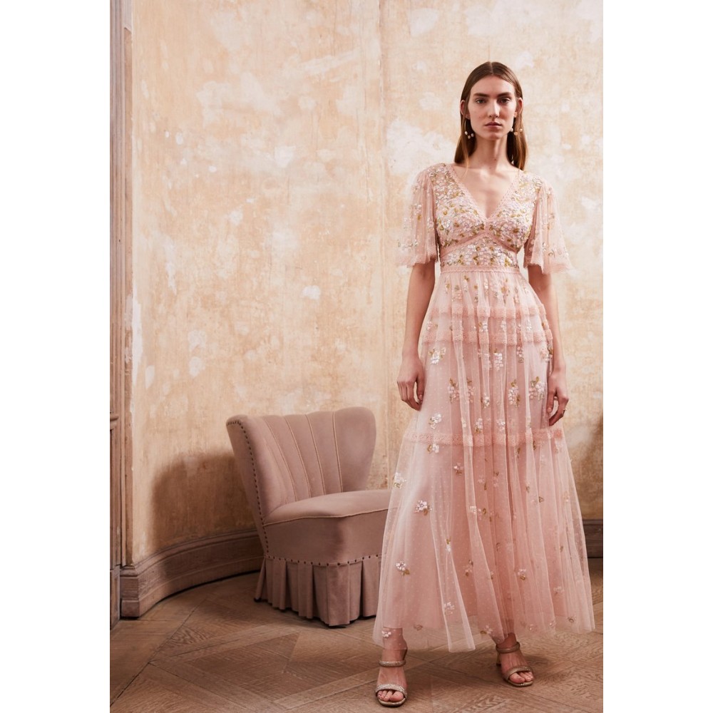 Kobiety DRESS | Needle & Thread SHIMMER PRIMROSE GOWN - Suknia balowa - petal pink/white/różowy - ID97093