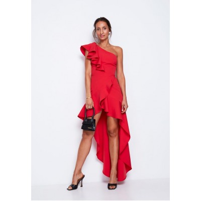 Kobiety DRESS | True Violet HIGH LOW FRILL DRESS - Suknia balowa - red/czerwony - HZ69115