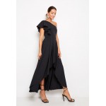 Kobiety DRESS | True Violet ONE SHOULDER WRAP DRESS - Suknia balowa - black/czarny - TR49437