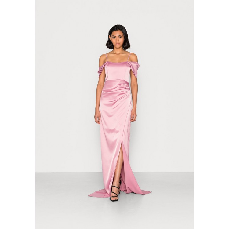 Kobiety DRESS | WAL G. MILA OFF THE SHOULDER GATHERED DRESS - Suknia balowa - mauve pink/różowy - GX80371