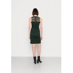 Kobiety DRESS | Anna Field LACE INSERT SLEEVELESS FRONT SLIT DRESS - Sukienka z dżerseju - dark green/ciemnozielony - PK83206