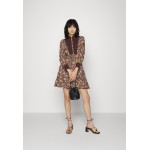 Kobiety DRESS | byTiMo SPRING MINI DRESS - Sukienka koktajlowa - brown/brązowy - OP95043