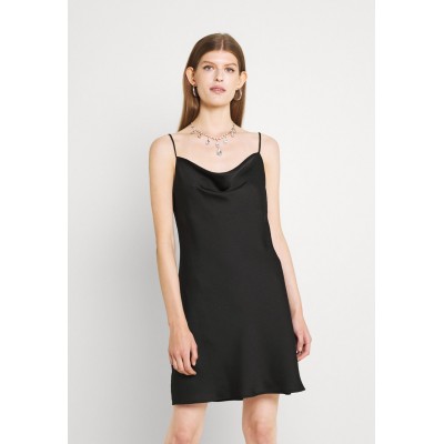 Kobiety DRESS | Gina Tricot SIRI MINI COWLNECK DRESS - Sukienka koktajlowa - black/czarny - BV89685