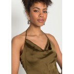 Kobiety DRESS | Glamorous BIAS CUT MIDI DRESS WITH COWL HALTERNECK - Sukienka koktajlowa - khaki - OX65315