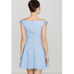 Kobiety DRESS | Lenitif DRESS WITH BOWS ON SHOULDERS - Sukienka koktajlowa - blue/niebieski - OS78393