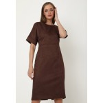 Kobiety DRESS | Madam-T ALLTAGS ALTEA - Sukienka koktajlowa - hellbraun/ciemnobrązowy - JU20741