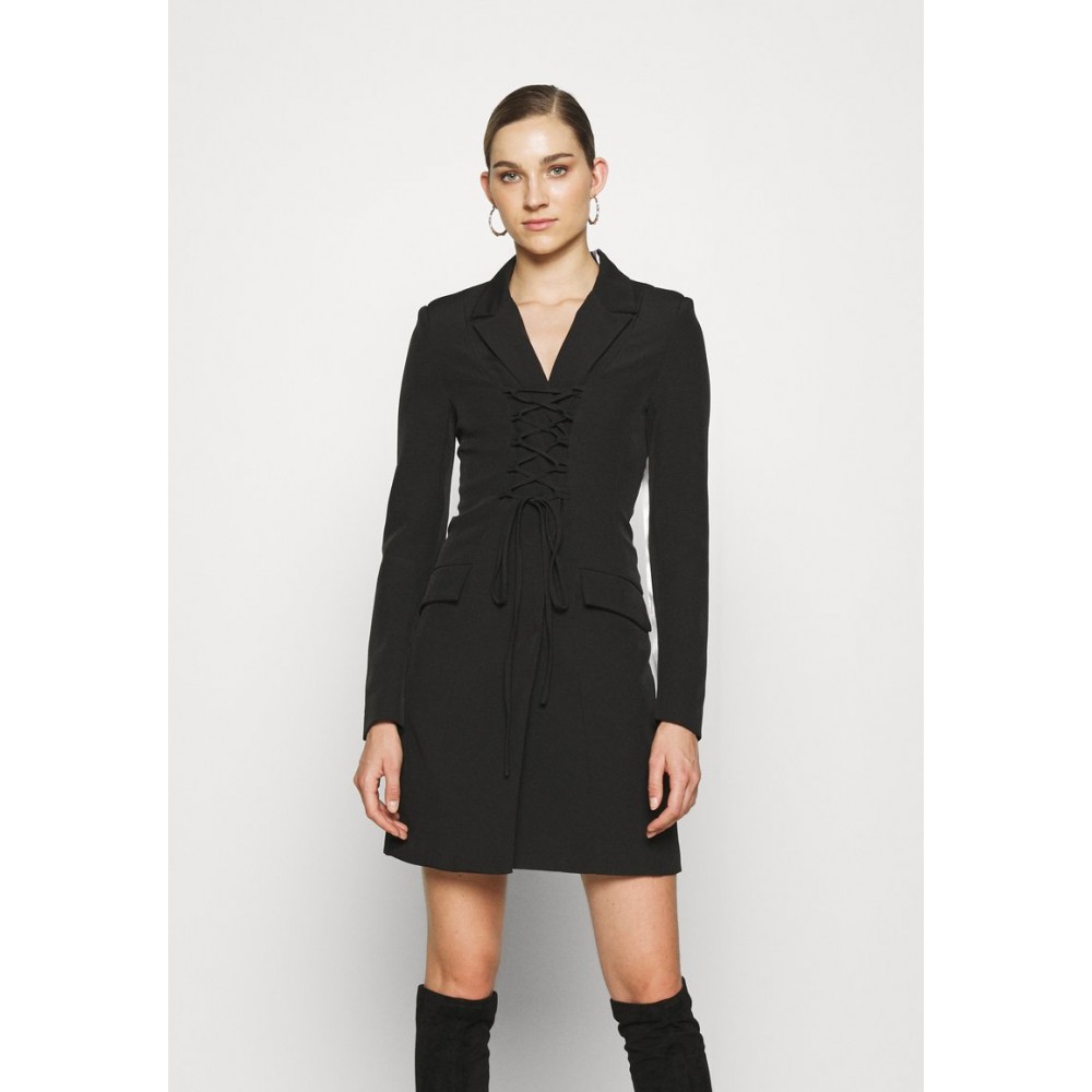 Kobiety DRESS | Missguided Tall DETAIL DRESS - Sukienka koktajlowa - black/czarny - WC41963
