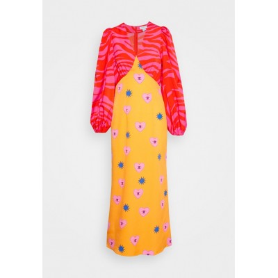 Kobiety DRESS | Never Fully Dressed Petite LUCY PRINT CLASH DRESS - Sukienka koktajlowa - orange/pomarańczowy - VB88663