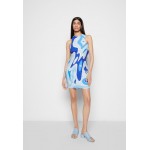 Kobiety DRESS | Sara Battaglia TANK DRESS LAGOON - Sukienka koktajlowa - blue/niebieski - BE98471