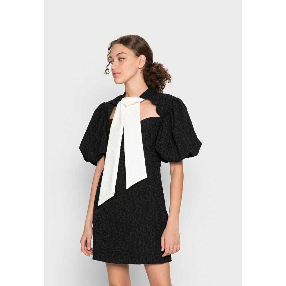 Kobiety DRESS | Sister Jane FAUNA JACQUARD MINI DRESS - Sukienka koktajlowa - black/czarny - GH42187