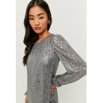 Kobiety DRESS | TALLY WEiJL MIT PAILLETTEN - Sukienka koktajlowa - grey/szary - FR28903
