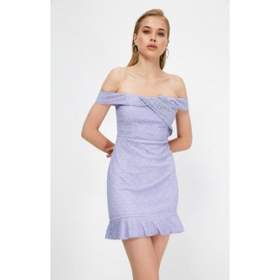 Kobiety DRESS | Trendyol Sukienka koktajlowa - purple/fioletowy - CA64478