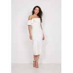 Kobiety DRESS | True Violet BANDEAU FRILL MIDI DRESS - Sukienka koktajlowa - off-white/mleczny - MU17830