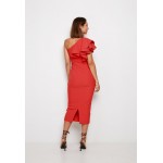 Kobiety DRESS | True Violet FRILL PENCIL - Sukienka koktajlowa - red/czerwony - TS85100