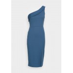 Kobiety DRESS | WAL G. DAKOTA ONE SHOULDER FRILL MIDI DRESS - Sukienka koktajlowa - denim/niebieski - TD46849