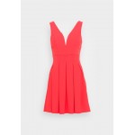 Kobiety DRESS | WAL G. PLEATED FIT AND FLARE - Sukienka koktajlowa - coral/koralowy - MZ97058