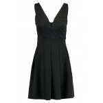 Kobiety DRESS | WAL G. V NECK SKATER - Sukienka koktajlowa - black/czarny - CU50267