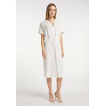 Kobiety DRESS | DreiMaster DREIMASTER EUCALY - Sukienka koszulowa - wollweiss/biały - UG07390