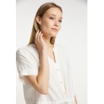 Kobiety DRESS | DreiMaster DREIMASTER EUCALY - Sukienka koszulowa - wollweiss/biały - UG07390