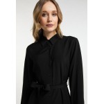 Kobiety DRESS | DreiMaster DREIMASTER MARKANI - Sukienka koszulowa - schwarz/czarny - DJ69179