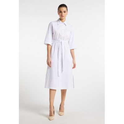 Kobiety DRESS | DreiMaster Sukienka koszulowa - weiss/biały - PA34489