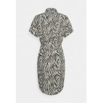 Kobiety DRESS | Even&Odd Petite Sukienka koszulowa - black/white/czarny - DA98660