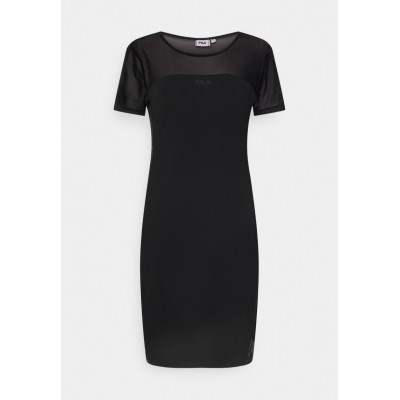 Kobiety DRESS | Fila NAKIA TIGHT DRESS - Sukienka z dżerseju - black/czarny - CO24879
