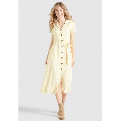 Kobiety DRESS | khujo GOYA - Sukienka koszulowa - gelb-weiß geblümt/żółty - OP65513