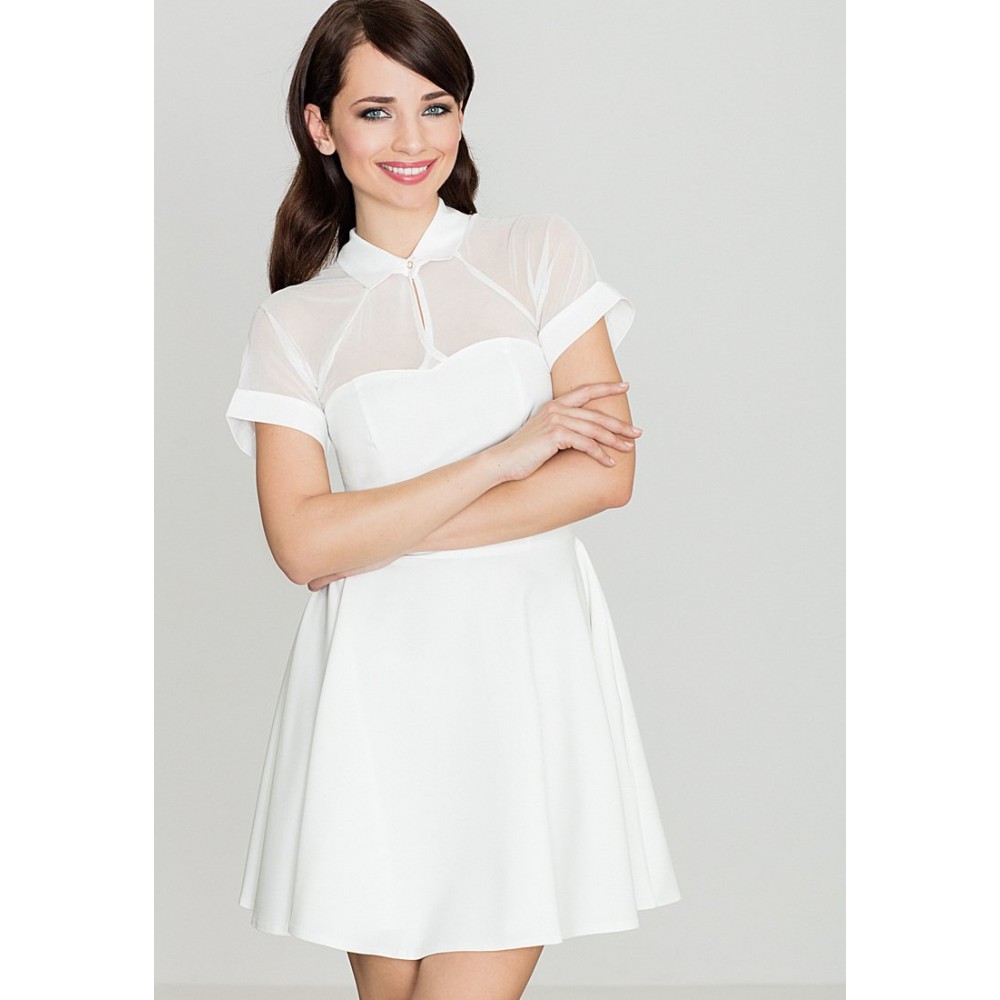 Kobiety DRESS | Lenitif Sukienka koszulowa - ecru/mleczny - FP98495