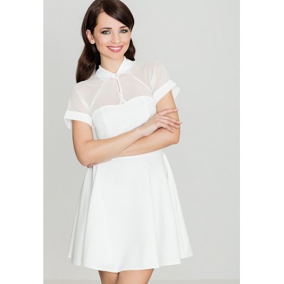 Kobiety DRESS | Lenitif Sukienka koszulowa - ecru/mleczny - FP98495