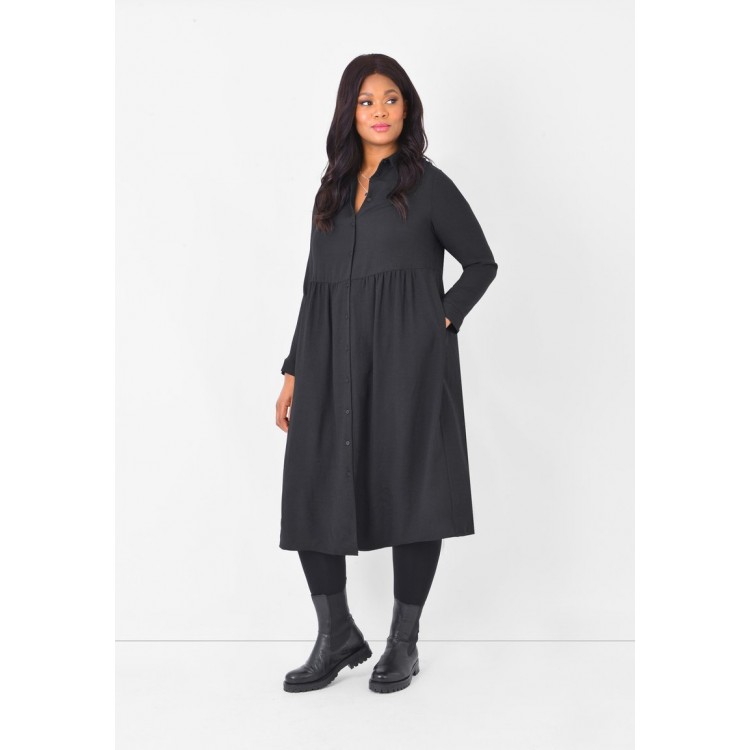 Kobiety DRESS | Live Unlimited London Sukienka koszulowa - black/czarny - UO88082