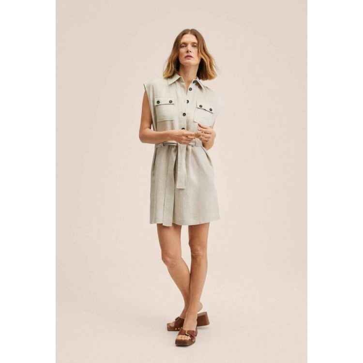 Kobiety DRESS | Mango PEPPER - Sukienka koszulowa - licht pastelgrijs/piaskowy - XG67622