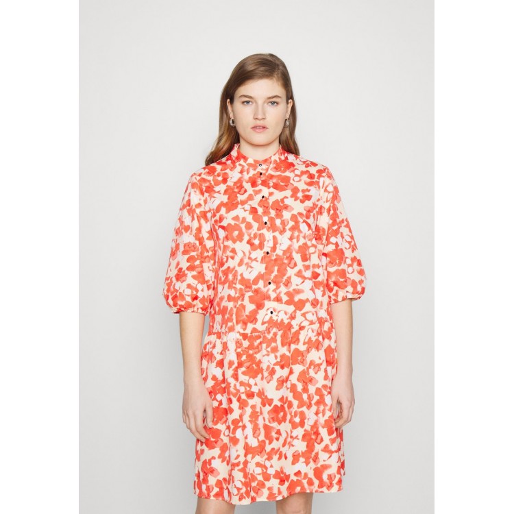 Kobiety DRESS | Marc Cain Sukienka koszulowa - red orange/pomarańczowy - KT51700