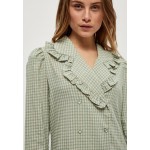 Kobiety DRESS | Minus BREA - Sukienka koszulowa - green sand checked/zielony - YB10073