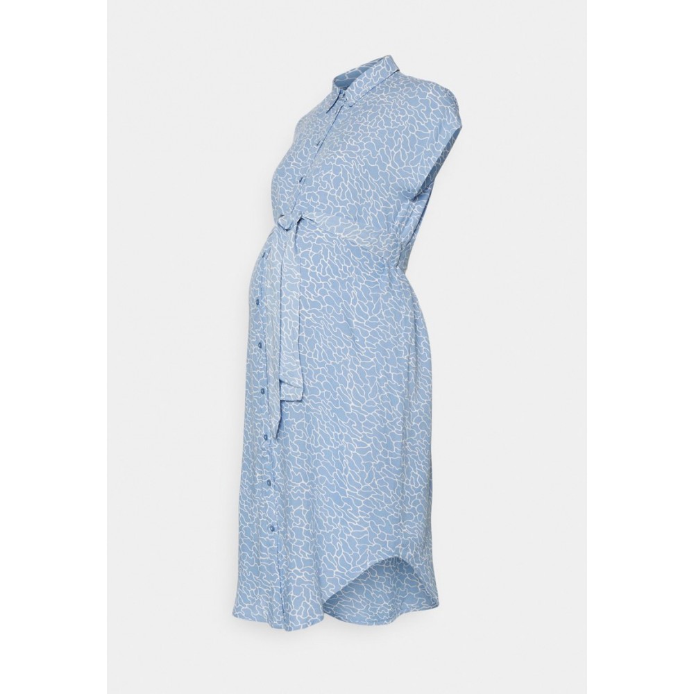 Kobiety DRESS | Pieces Maternity PMNYA DRESS - Sukienka koszulowa - placid blue/white/niebieski - WI82684