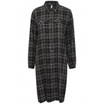 Kobiety DRESS | PULZ PZSOPHIA - Sukienka koszulowa - dark grey check/szary - UI76054