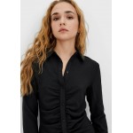 Kobiety DRESS | Stradivarius Sukienka koszulowa - black/czarny - TA02284