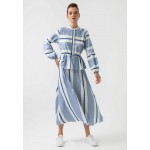 Kobiety DRESS | Touché Privé STRIPED FRILLED - Sukienka koszulowa - blue/niebieski - XZ93935